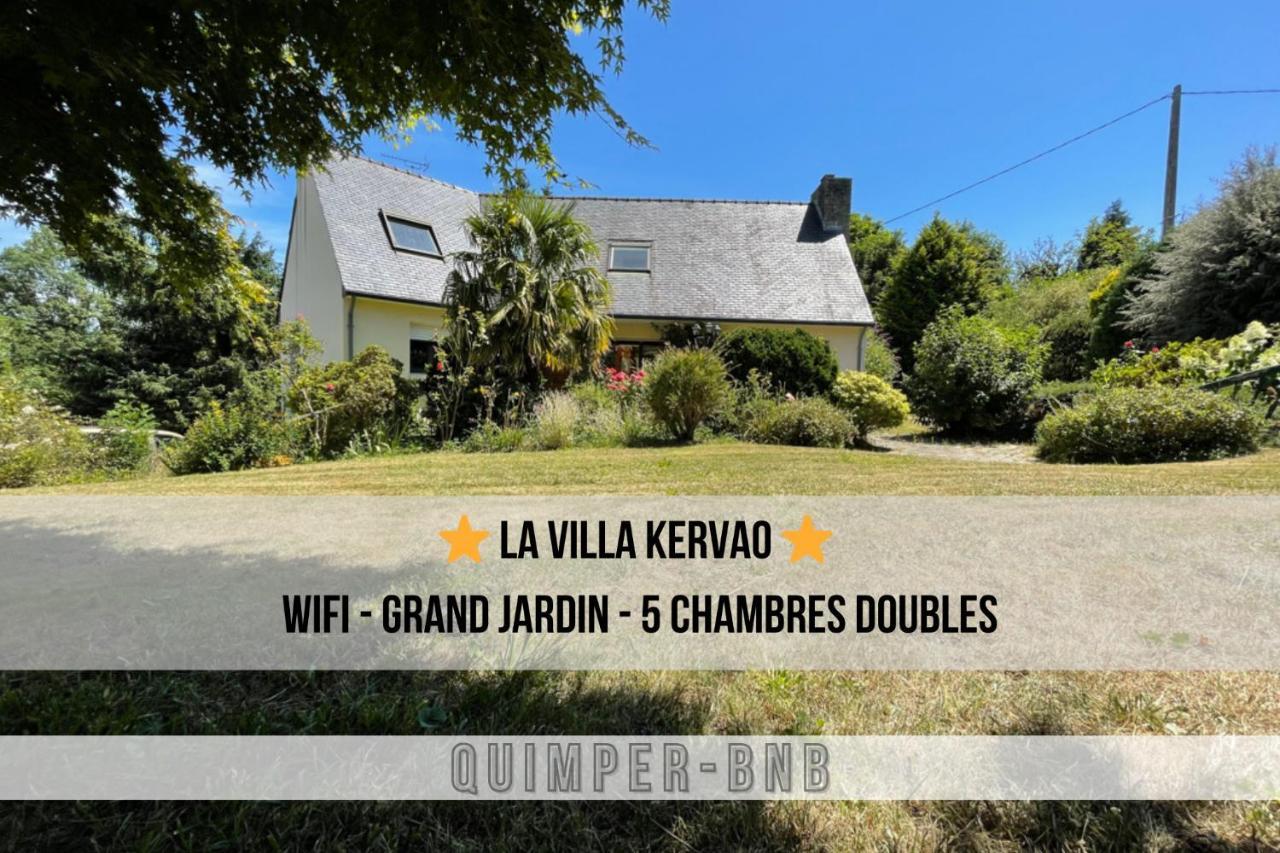 La Kervao - Maison 5 Chambres - Jardin - Terrasse - Internet Quimper Kültér fotó